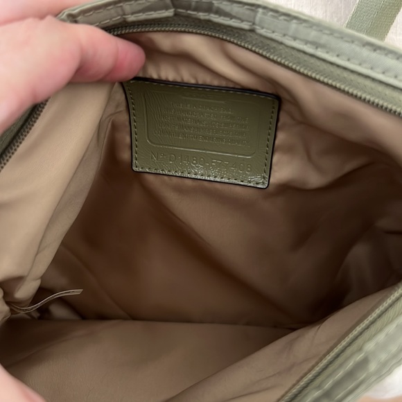 Coach Nylon Army Green Sage Crossbody Bag - Picture 7 of 10